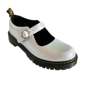 Dr. Martens Mary Jane Iridescent MJ Bexy Shoes White Daisy 7